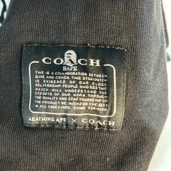 COACH Bape x coach crewneck sweatshirt. Black. Size Large. New condition. - Picture 5 of 11